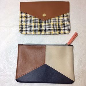 SET of TWO Ipsy Cosmetic Travel Makeup Pouch Bags